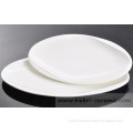 decal emboss piece pizza plain white oval plate